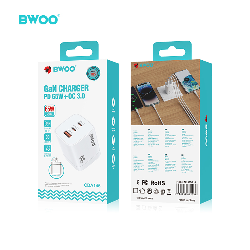 CDA145 CARGADOR DE PARED SUPER RAPIDO 65W, NOTEBOOK, TABLET - Imagen 2